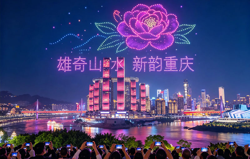 重庆无人机集群灯光秀表演 重庆无人机集群灯光秀表演